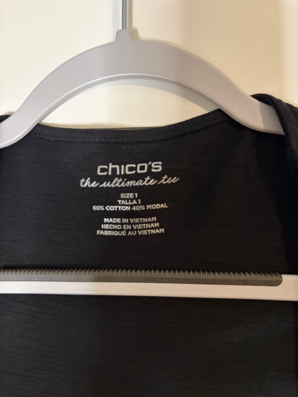 Chico's Black the ultimate tee cardigan Size 1 - Picture 4 of 5